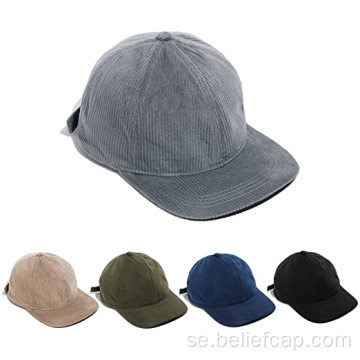 Ostrukturerad 6 -panel med låg profil pappa snapback -mössor